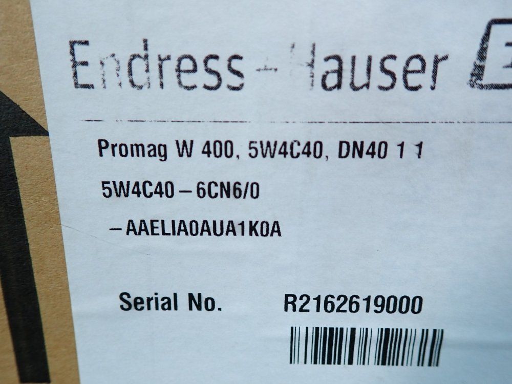 Endress+hauser Connection: Npt 1/2, Proline Promag W 400 Electromagnetic Flow Meter - 5w4c40-6cn6/0