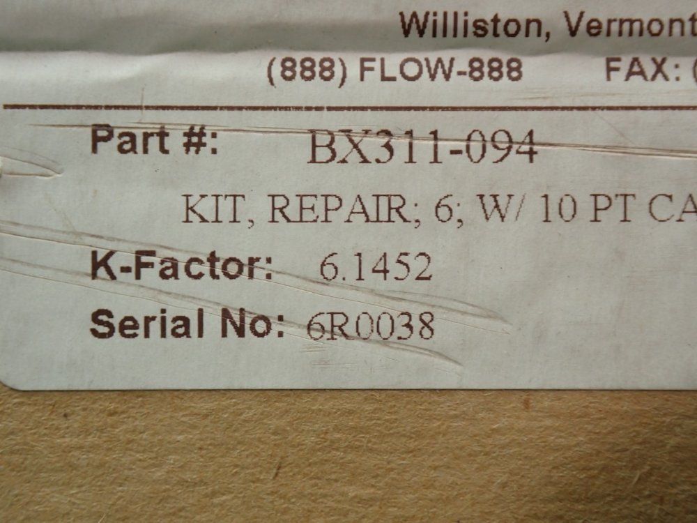 Flocat 75psi, 6" Fuel Flow Inlet Outlet, 900gpm Heavy-duty Electromagnetic Fluid Flow Meter W/ C-lb80-251161-mil Repair Kit - C-lb45-a010-mil