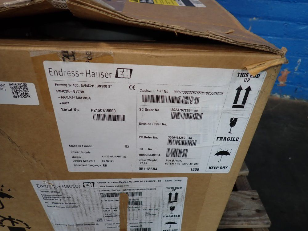 Endress Hauser Electromagnetic Flowmeter - 5w4c2h-v1t7/0