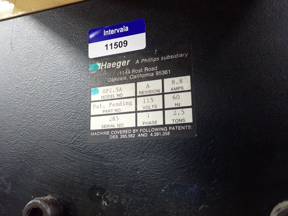 Haeger Insertion Press - Hp2.5a