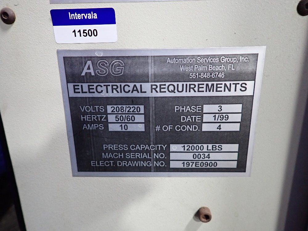 Asg 12000 Lbs Manual Press - Mep-6t