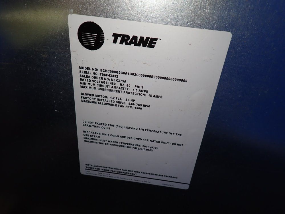 Trane Air Conditioner - Bchc090g2c0a1g02c000000b000000000000000