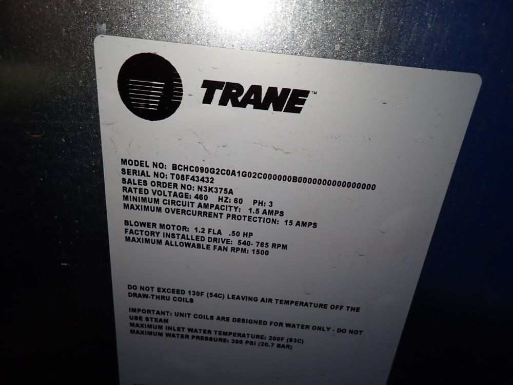 Trane Air Conditioner - Bchc090g2c0a1g02c000000b000000000000000