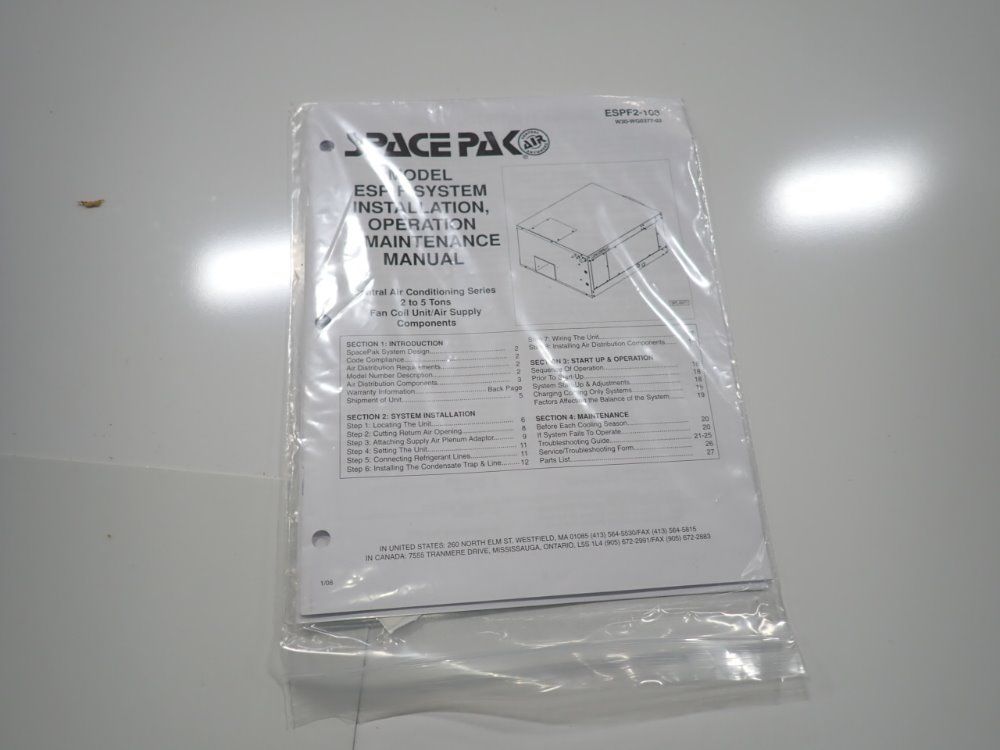 Spacepak Blower Coil Unit - Esp3642fh2