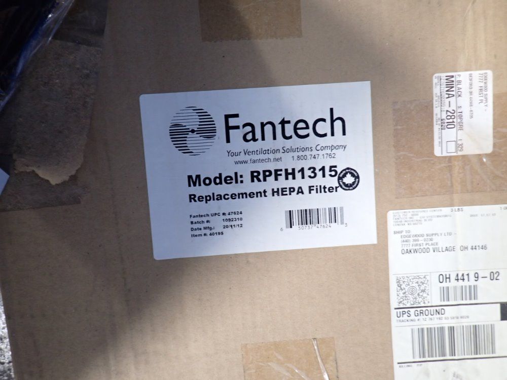 Fantech 13 1/2"x16"x1" Filters - Rpfh1315