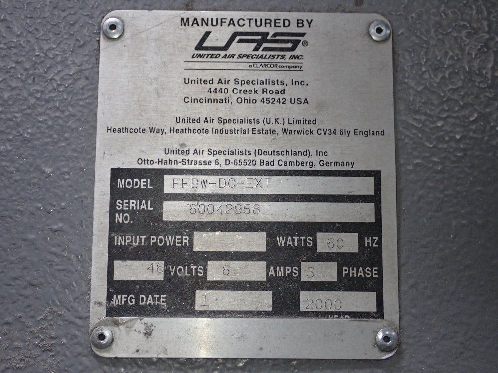 Las Dust Collector - Ffbw-dc-ext