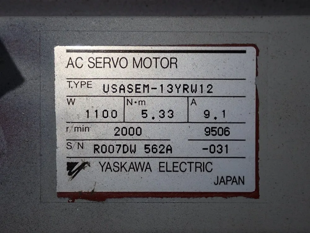 Yaskawa Servo Motor - Usasem-13yrw12