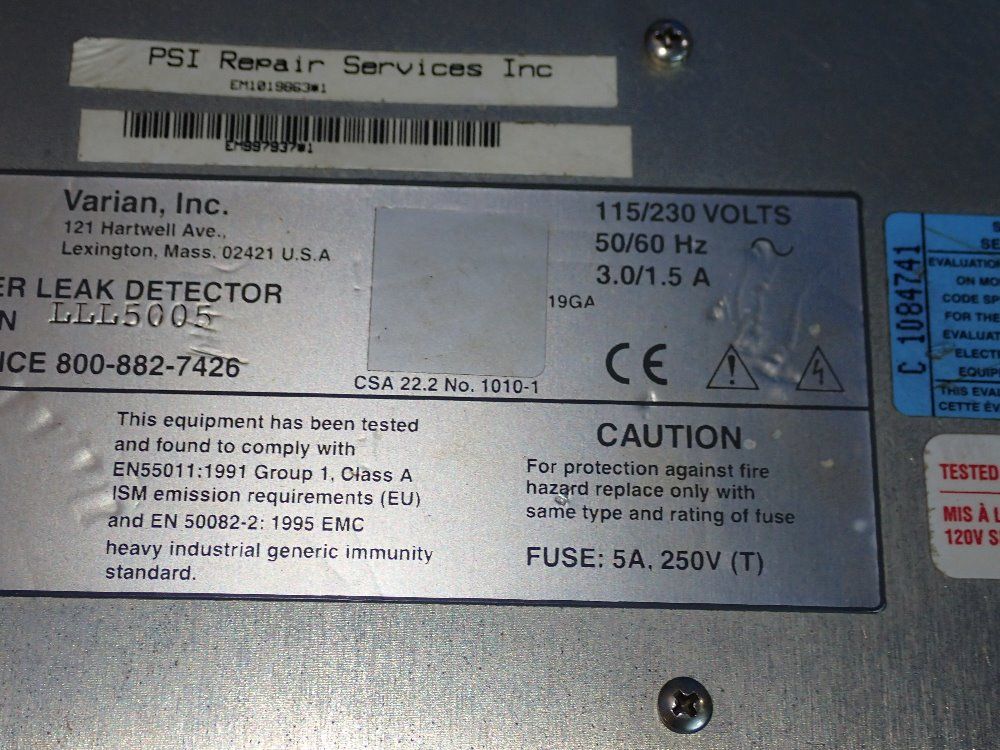 Varian Leak Detector - 990 Dcldii