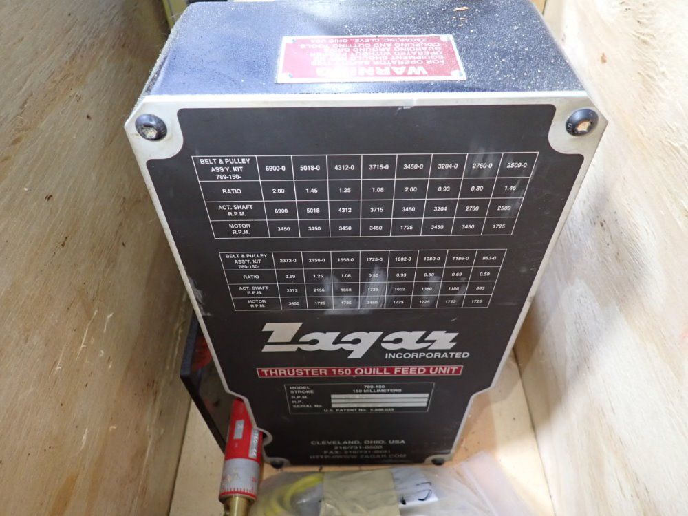 Zagar Incorporated Thruster 150 Quill Feed Unit - Thruster 150
