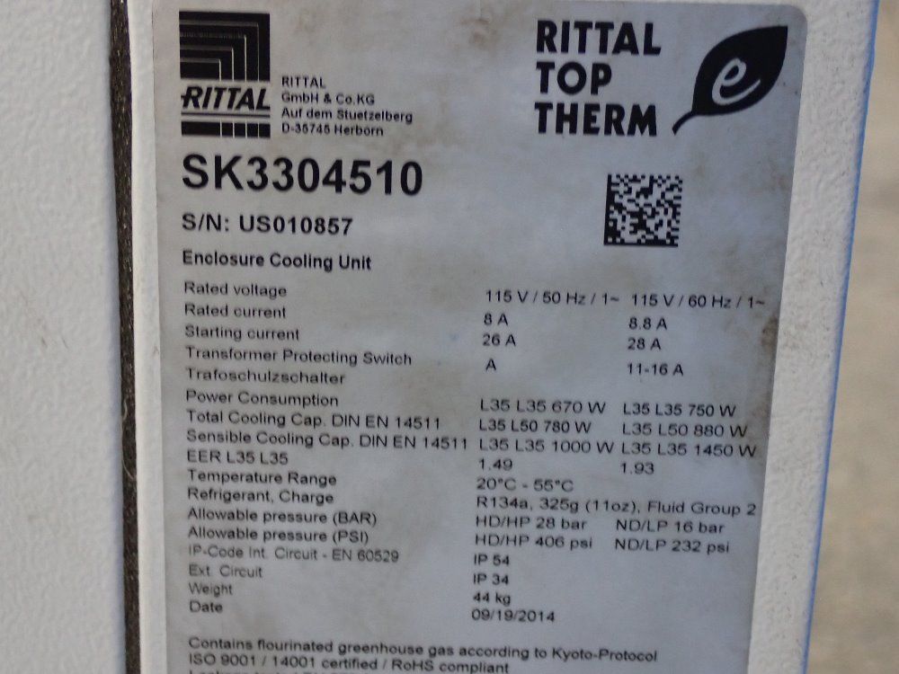 Rittal Enclosure Cooling Unit - Sk3304510