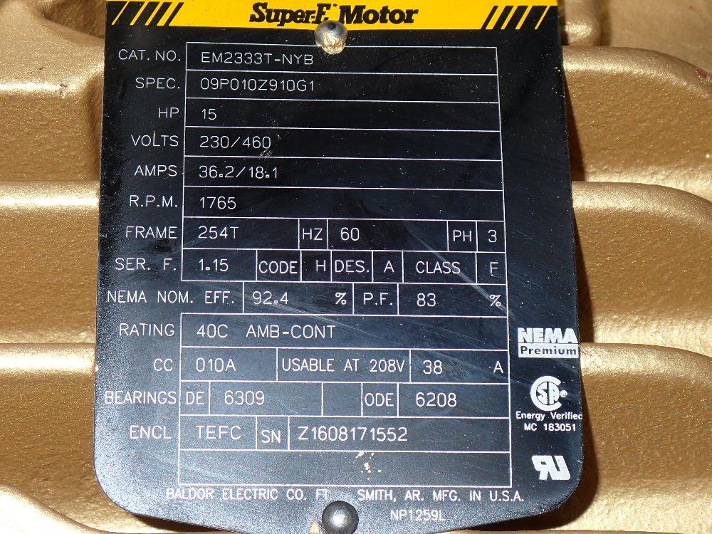 New York Blower 15 Hp Blower Unit - 2016-16800-01