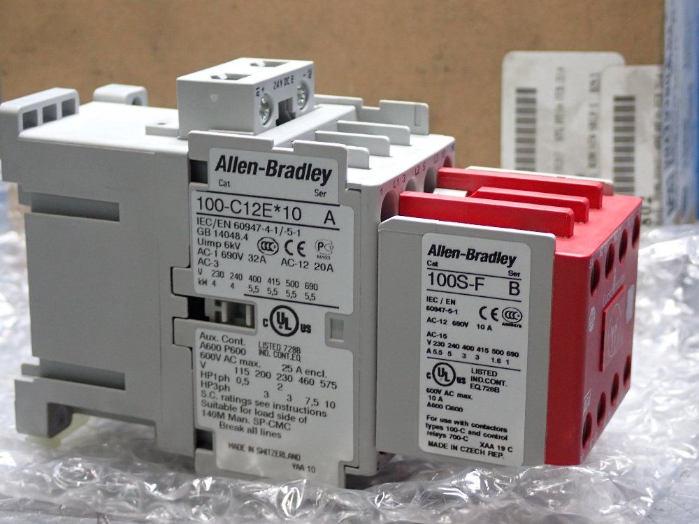 Allen-bradley 600v Ac Max Saftey Contactor - 100-c12e*10