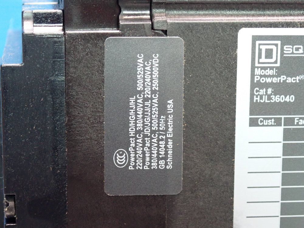 Square D 625a Circuit Breaker - Hjl36040