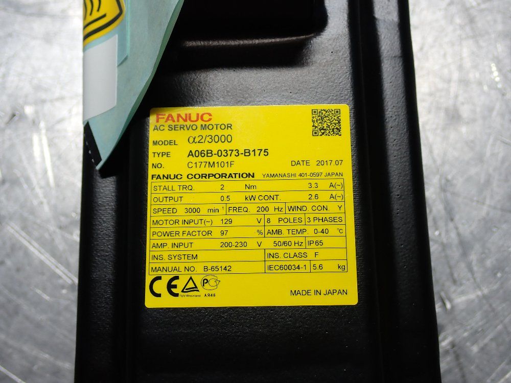 Fanuc 2.6kw Ac Servo Motor - A2/3000