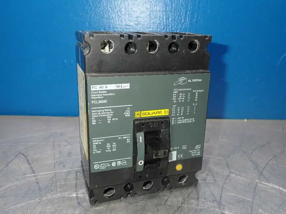 Square D 40 Amp Circuit Breaker - Fcl34040