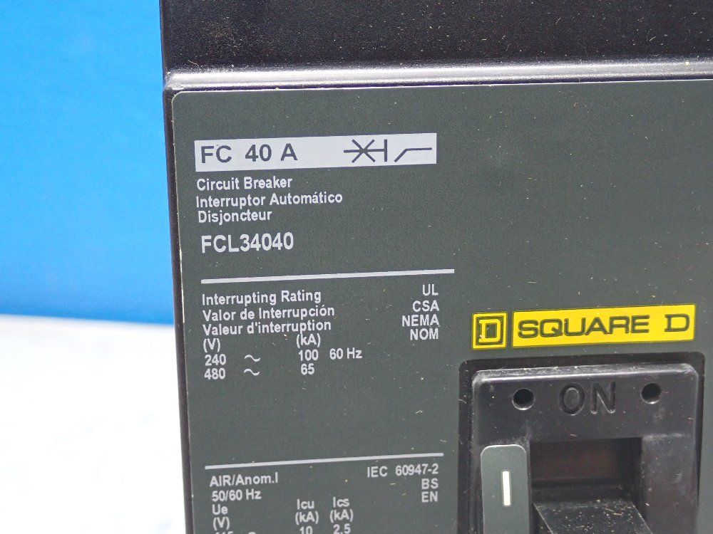 Square D 40 Amp Circuit Breaker - Fcl34040