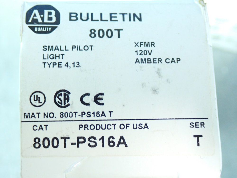 Allen Bradley 18mm Pilot Light 800t, 3pcs - 800t-ps16a