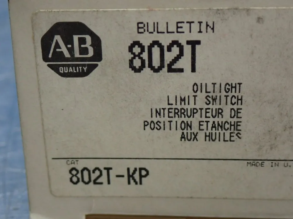 Allen Bradley Oiltight Limit Switch - 802t-kp