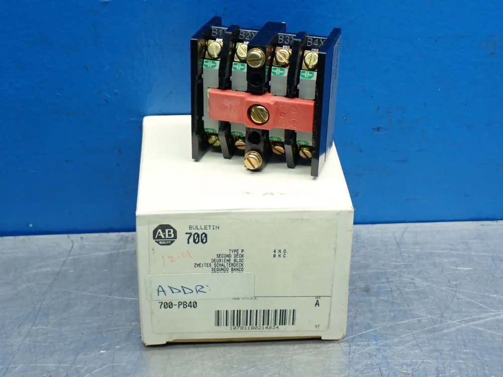 Allen Bradley Auxiliary Contact Adder Deck - 700-pb40