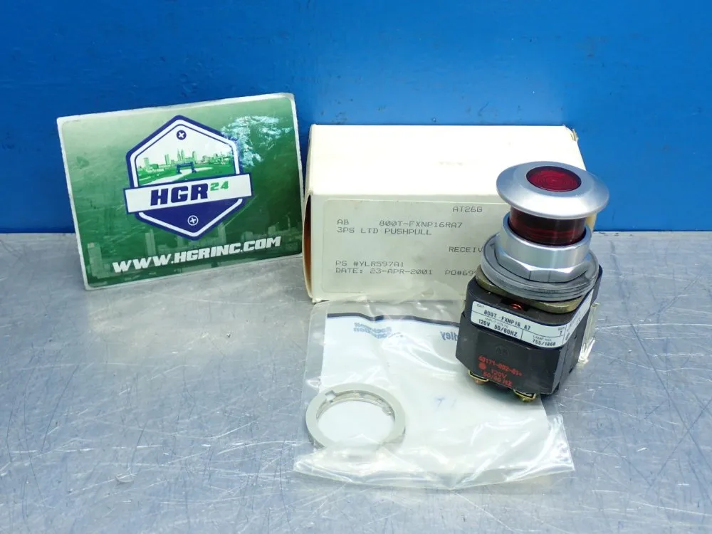 Allen Bradley 3-position Push-pull Push Button - 800t-fxnp16ra7