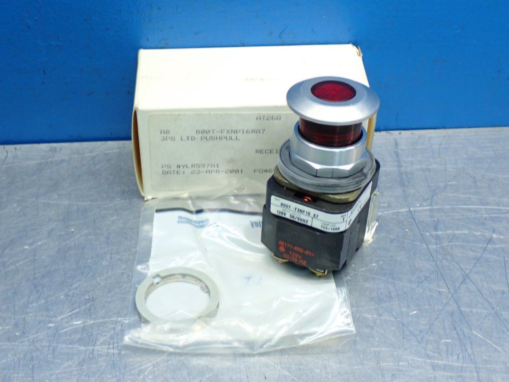 Allen Bradley 3-position Push-pull Push Button - 800t-fxnp16ra7