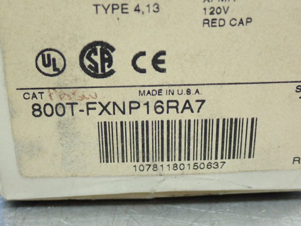 Allen Bradley 3-position Push-pull Push Button - 800t-fxnp16ra7