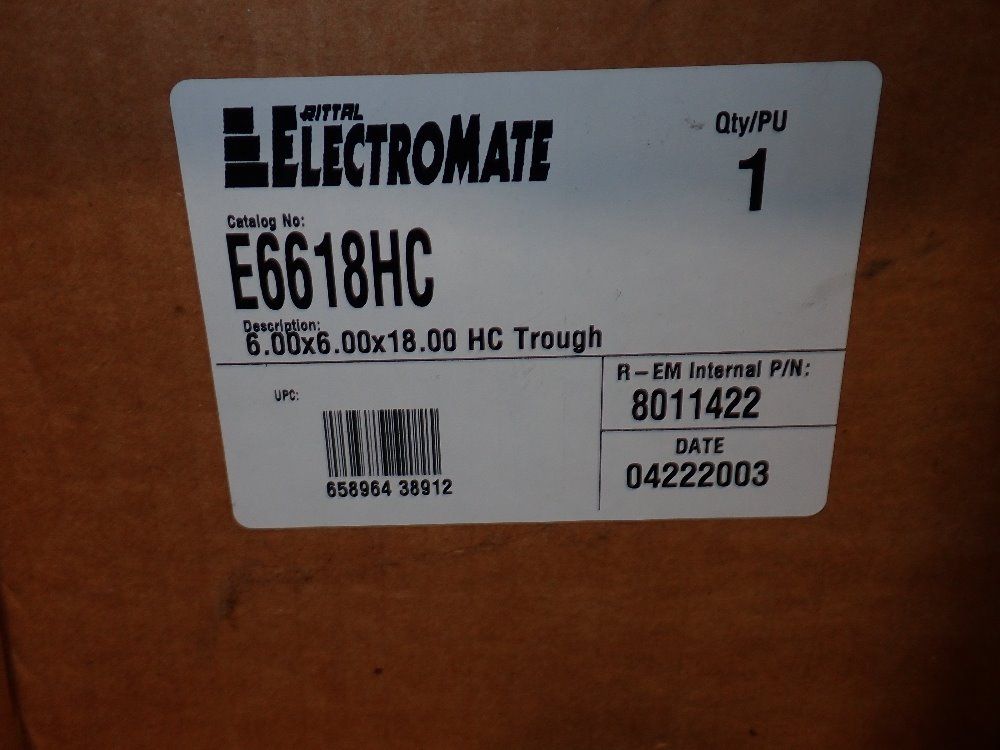 Rittal Electromate 6"x6"x18" Ac Trough