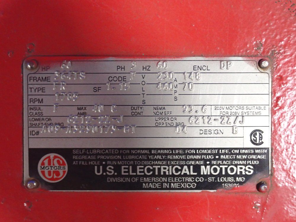 Bell & Gossett 60 Hp 60 Hp Pump - Vsc 12.125 Bfw Rhr Qf2916