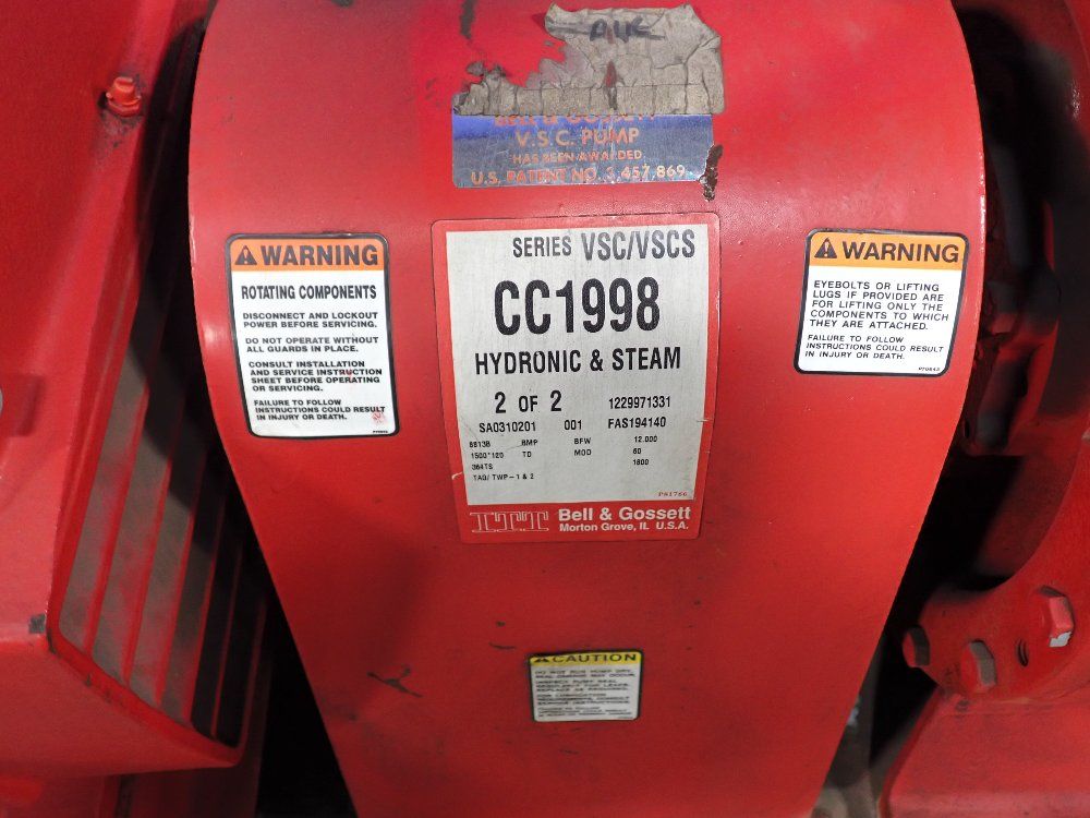 Bell & Gossett 60 Hp 60 Hp Pump - Vsc 12000 Bfw Rhr