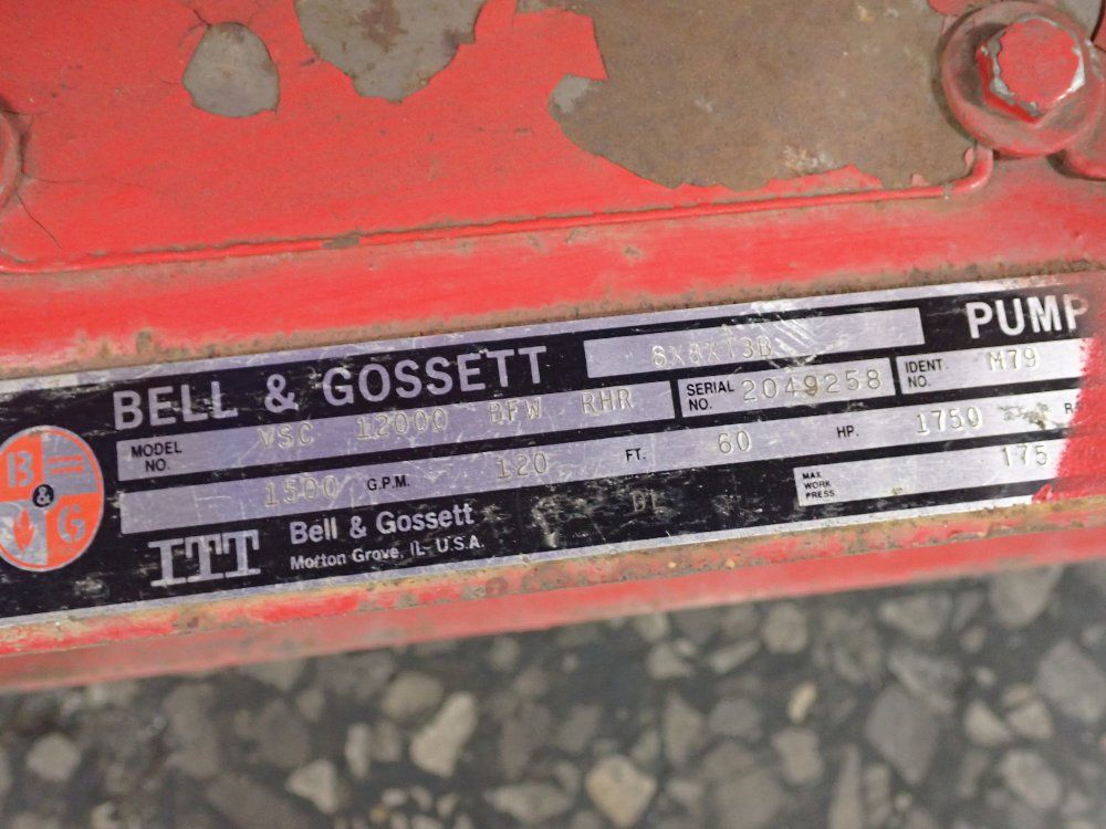 Bell & Gossett 60 Hp 60 Hp Pump - Vsc 12000 Bfw Rhr