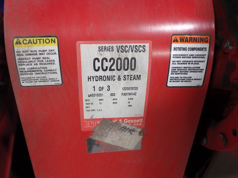 Bell & Gossett 25 Hp 25 Hp Pump - Vsc 8.625 Bfw Rhr