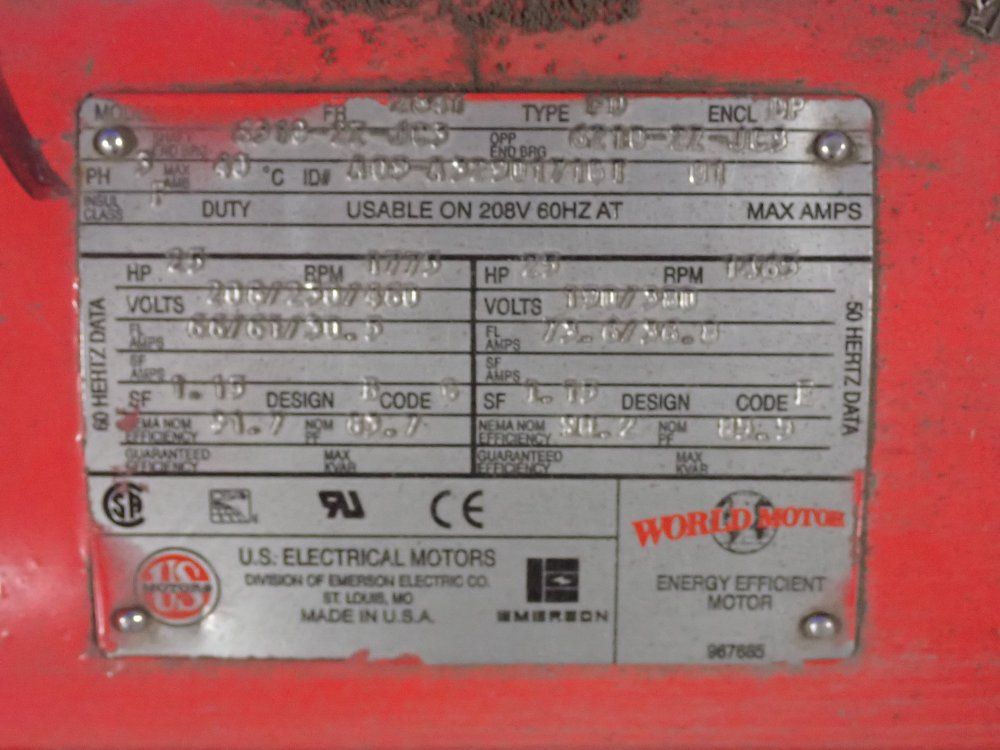 Bell & Gossett 25 Hp 25 Hp Pump - Vsc 8.625 Bfw Rhr