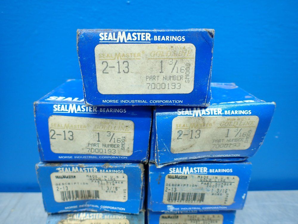 Sealmaster Straight Bore, 1-3/16 In Bore Diam., 2.4409 In Od, 7 Ball Insert Bearings - 2-13