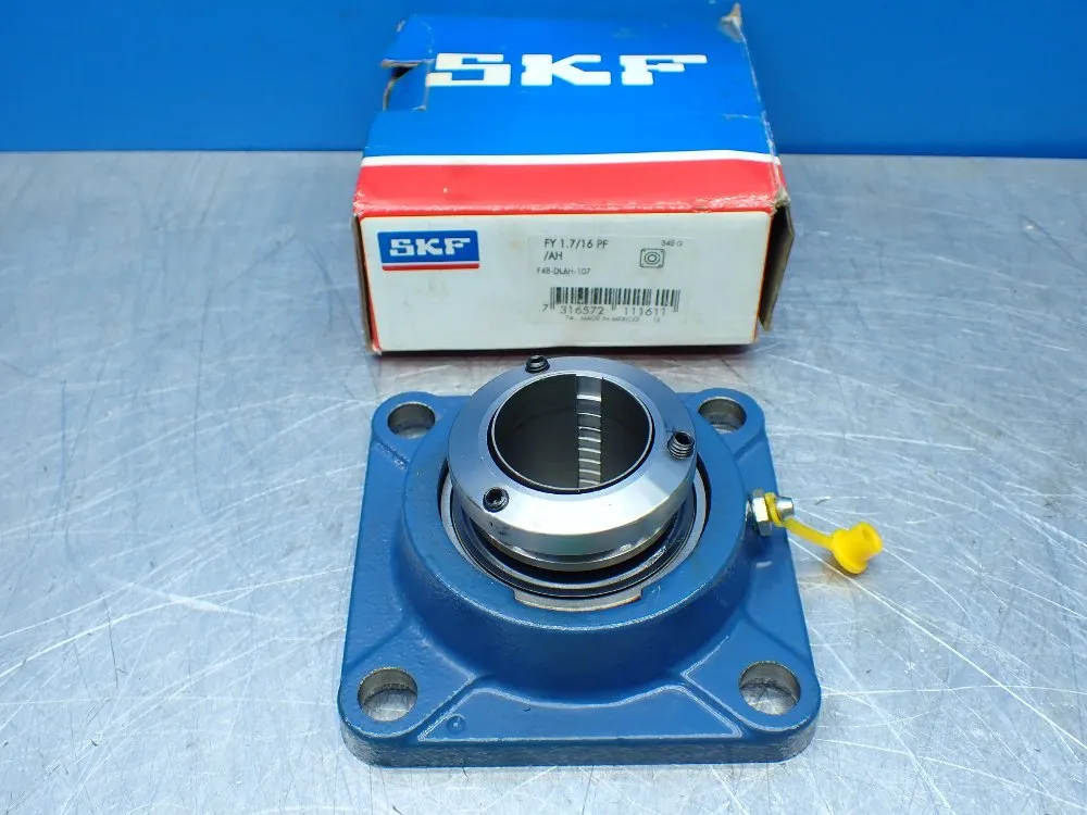 Skf 1-7/16 In Bore, 4-bolt Flange, Set Screw Locking Four Bolt Flange Mount Ball Bearing Units - Fy 1.7/16 Pf/ah