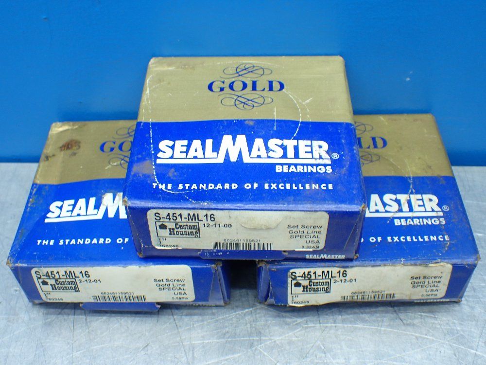 Sealmaster 3 Flanged Ball Bearings. - S-451-ml16