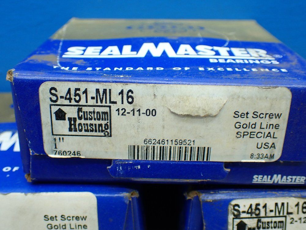 Sealmaster 3 Flanged Ball Bearings. - S-451-ml16