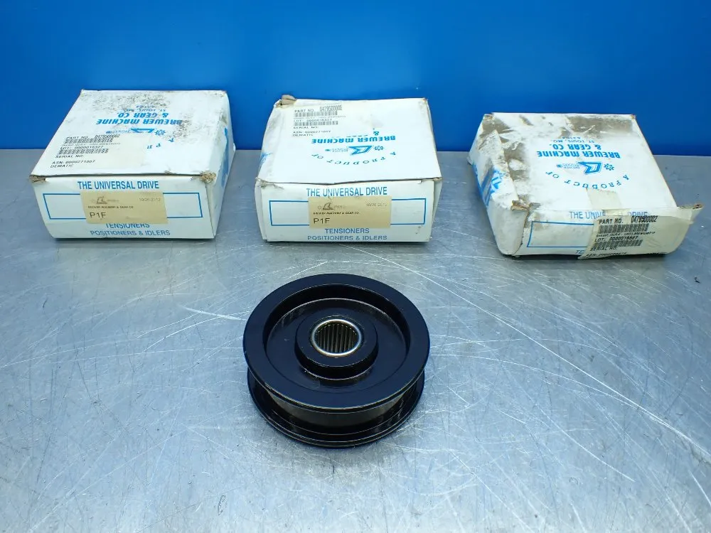 Brewer Machine 1.0000 In Bore, 1.4375 In Face Width, 4.5000 In Od 3 Flat Belt Idler Pulleys - P1f