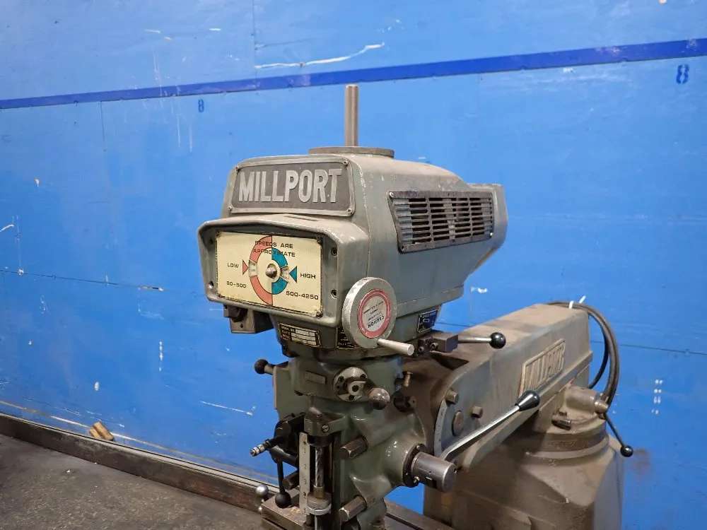 Millport 10" X 50" Vertical Mill - 3kvh