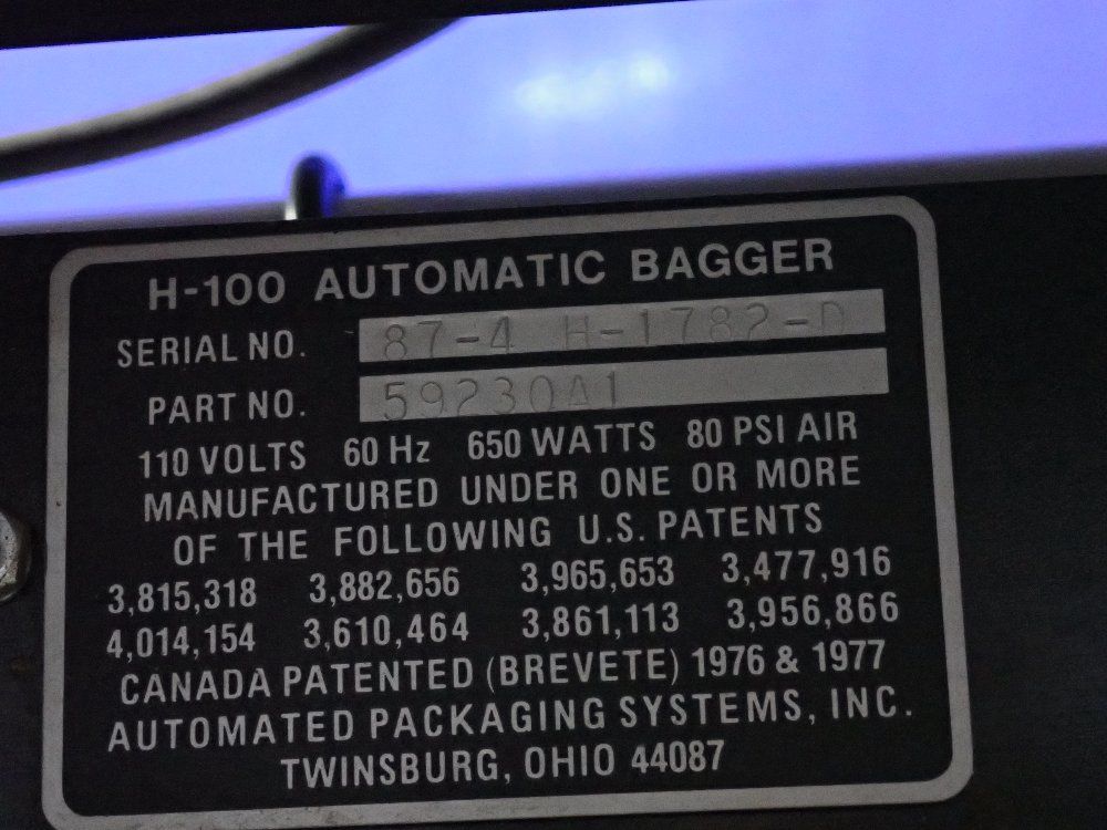 Automated Packing System Automated Bagger - H-100
