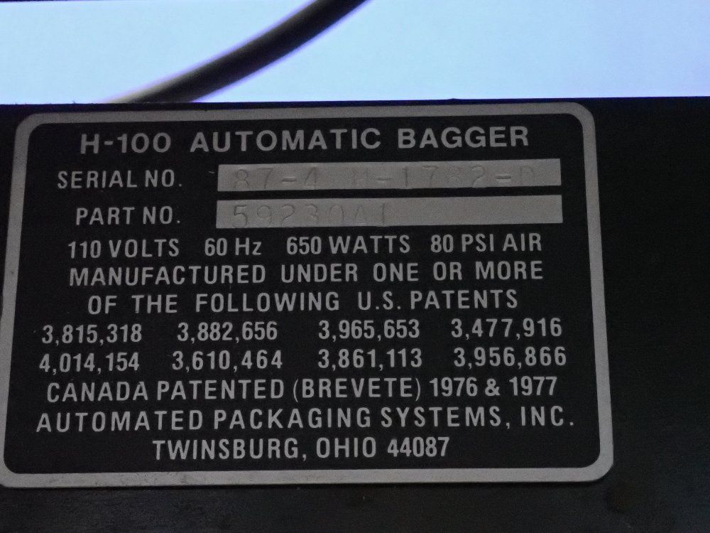 Automated Packing System Automated Bagger - H-100