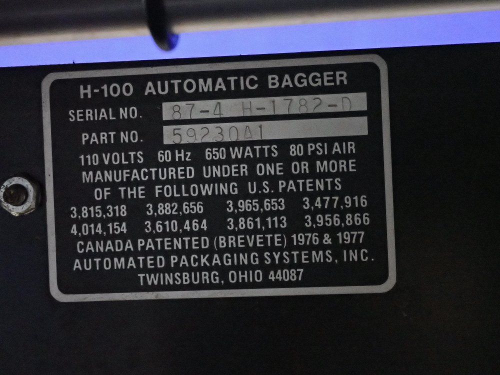 Automated Packing System Automated Bagger - H-100