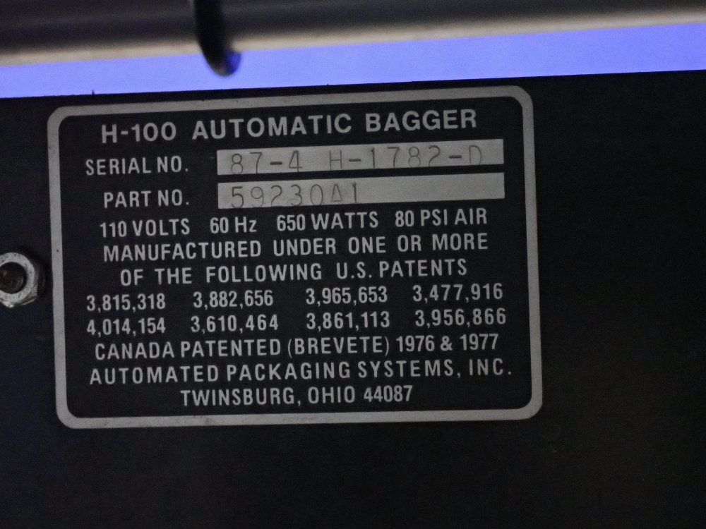 Automated Packing System Automated Bagger - H-100