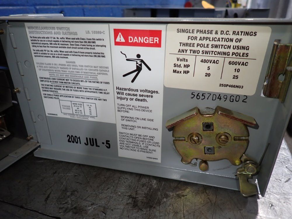 Cutler-hammer 60 Amp Fusible Disconnect - Fdpwt 3622r