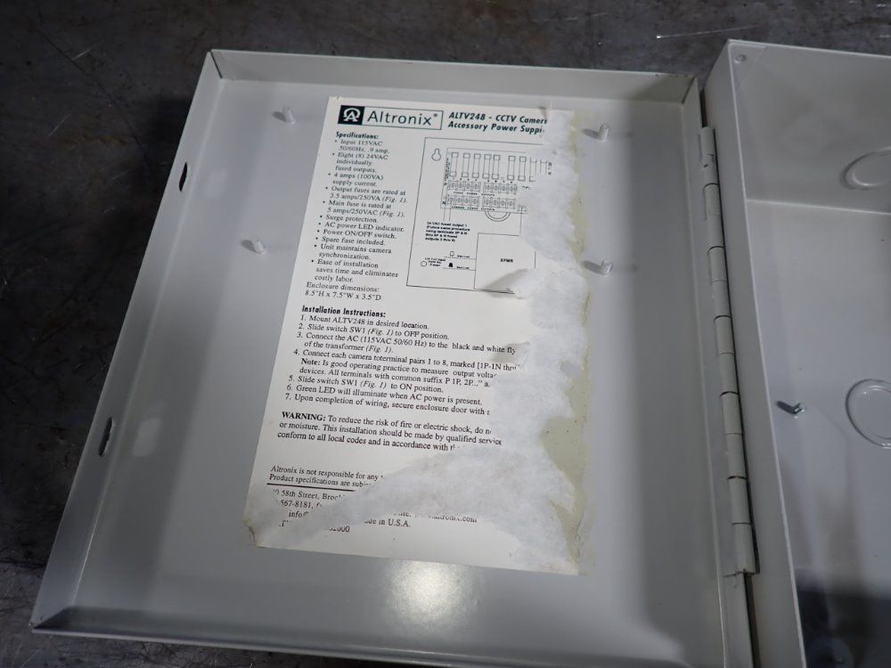 Altronix 7"x7 1/2"x3" Electrical Enclosure - Altv248