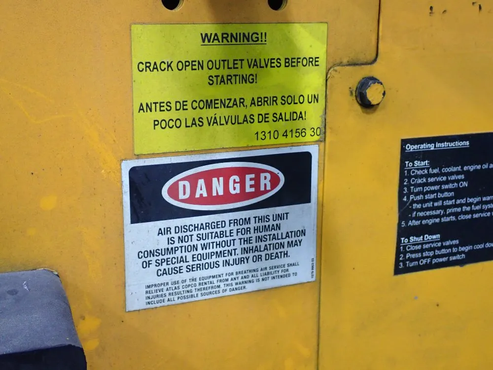 Atlas Copco 2017 Atlas Copco Cps 185 Kdu8 T4 Portable Air Compressor - Cps 185 Kdu8 T4