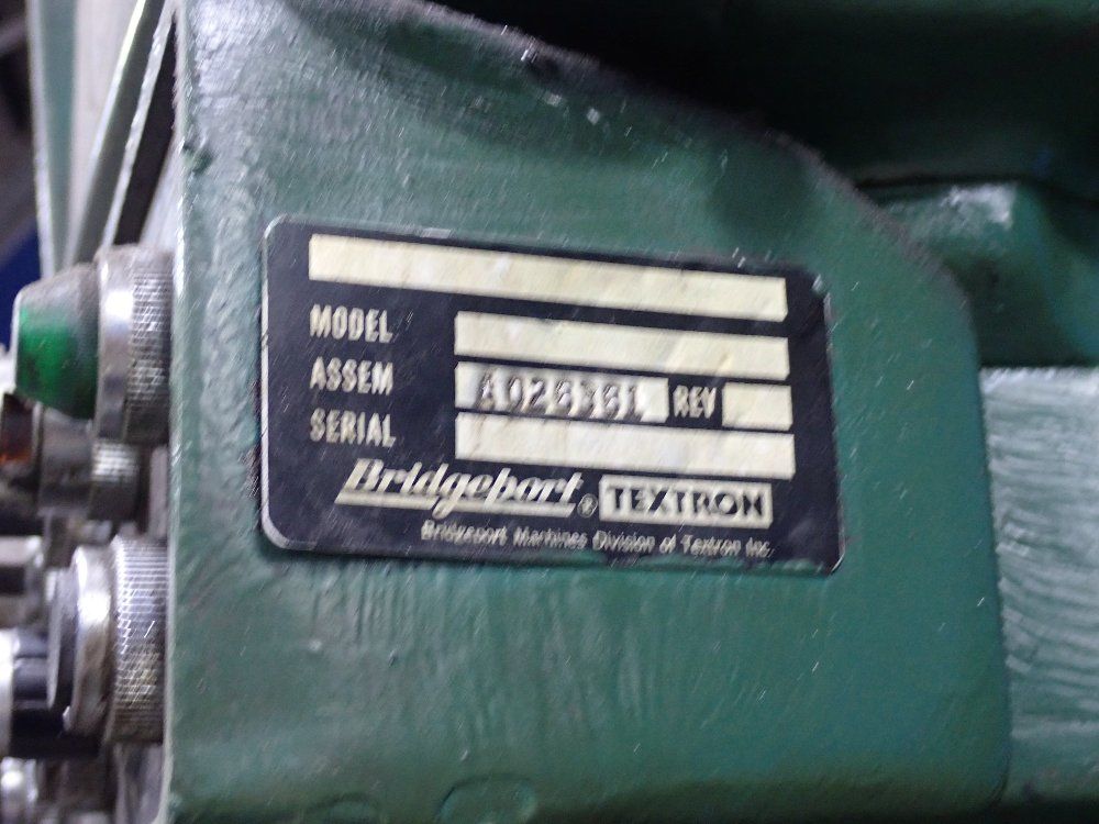 Bridgeport 58"11" Vertical Mill