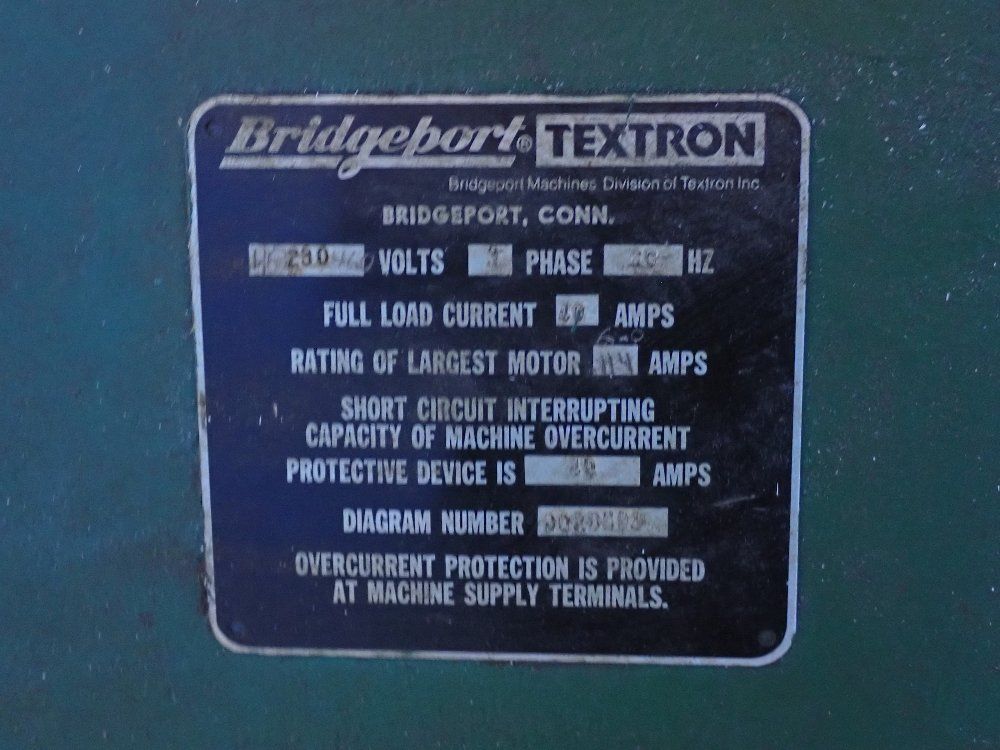 Bridgeport 58"11" Vertical Mill