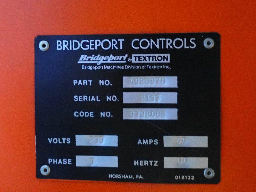 Bridgeport 58"11" Vertical Mill