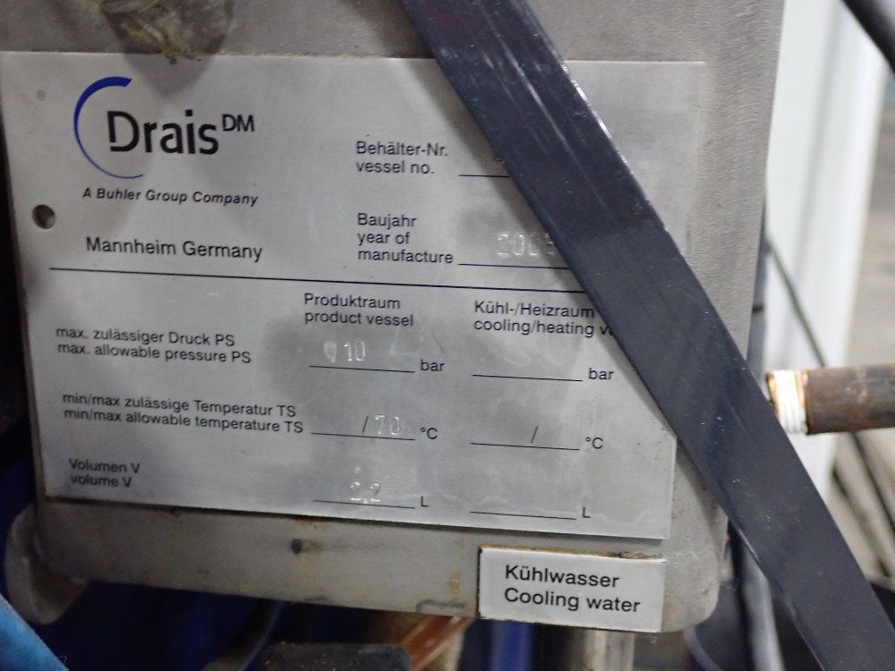 Buhler Micro Media 1 Hp Vertical Bead Mill And Pump Unit - Dcp-sf12