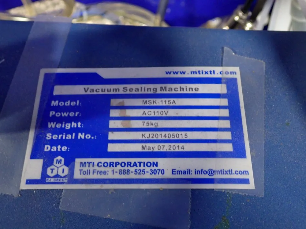Mti Corp Vacuum Sealing Machine - Msk-115a